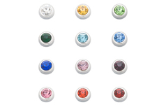 Fashion color drill floating charms locket