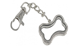 New style fashion stainless steel living locket bone keychain
