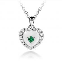 Ceramic pendants high quality nano ceramic 925 sterling silver heart necklace