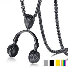Stianless steel necklace earphone pendant for men