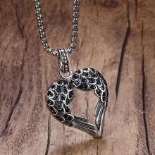 Stianless steel jewelry women wings pendant necklace for men