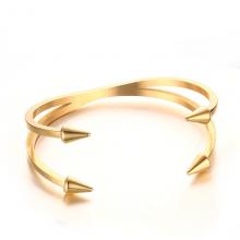 Stainless steel jewelry US and Europe style gold open bracelet