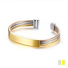 Stainless steel jewelry C open bangle