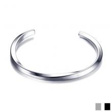 Stainless steel jewelry C open wrap bangle