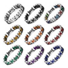 Stainless steel jewelry men multi-color bracelet