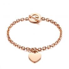 Stainless steel jewelry women heart bracelet