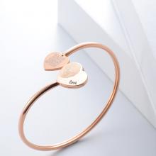 QR code  jewelry custom fingerprint jewelry show your special idea surprise gift women heart bracelet