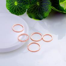 Stainless steel ring  thin and stackable joint rings six set