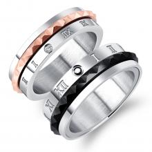Stainless steel ring couple titanium steel ring