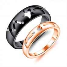 Stainless steel ring titanium couple ring