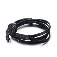 Stainless steel bracelet unisex axe multilayer leather bracelet